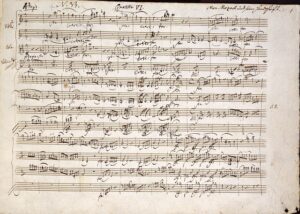 Handwritten music manuscript sheet